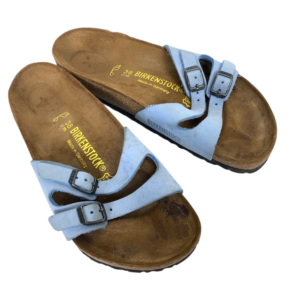 Birkenstock Pale Blue Double Buckle Sandals